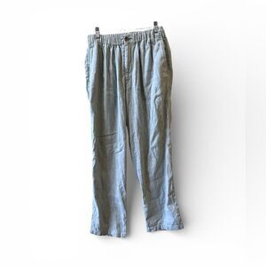 Tommy Bahama Pleated Line Pants Size 1X Sage Green Elastic Waist Straight Leg